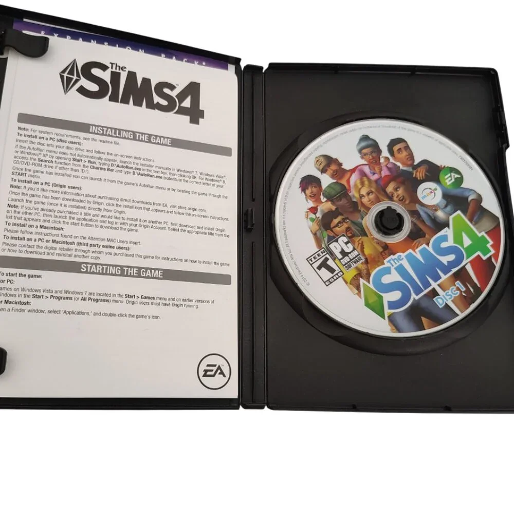 THE SIMS 4 PC DVD-ROM WINDOWS MAC EA 2 DISC SET